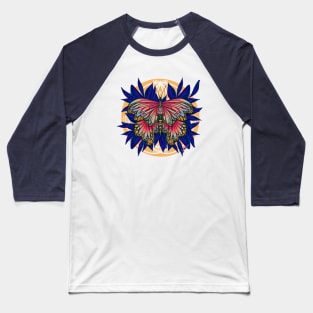 Intricate Butterfly Baseball T-Shirt